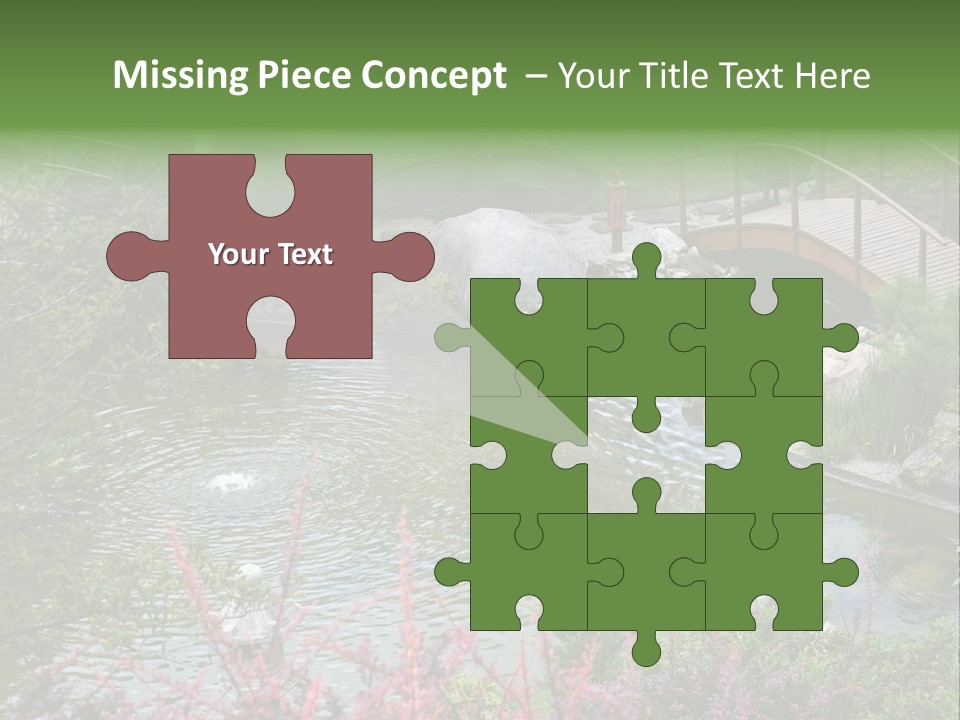 Gardening Pond Nature PowerPoint Template