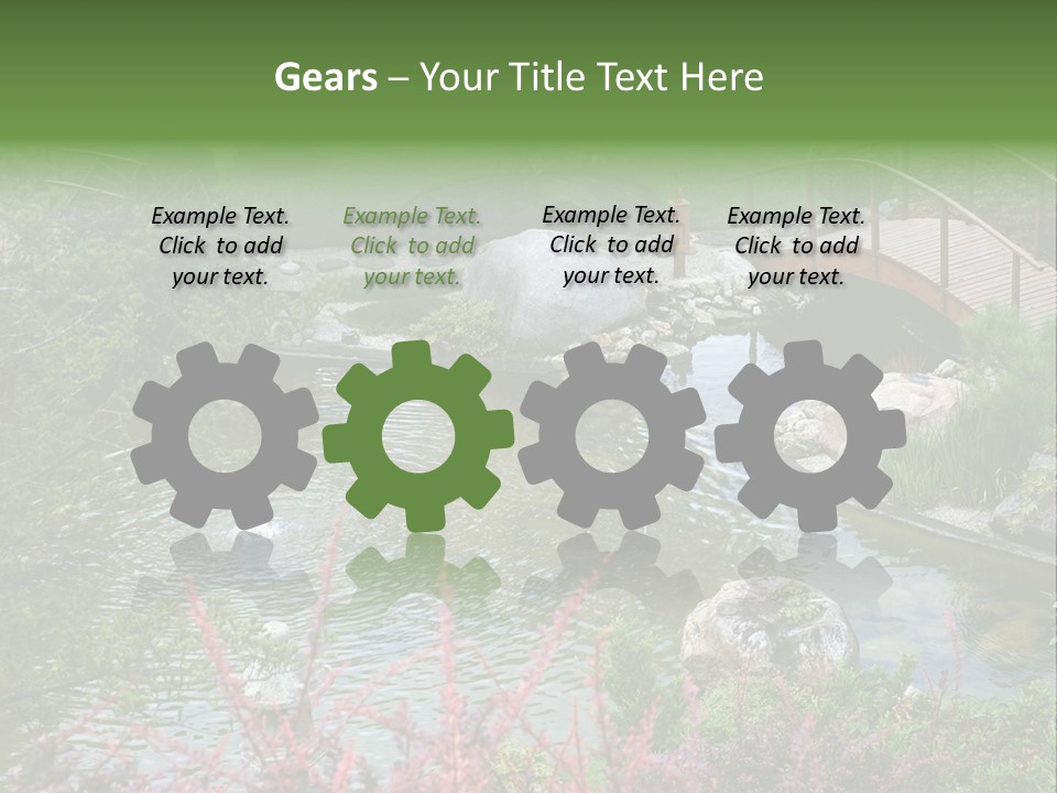 Gardening Pond Nature PowerPoint Template
