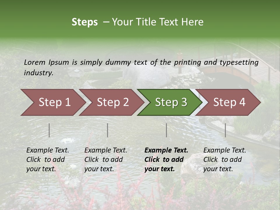 Gardening Pond Nature PowerPoint Template