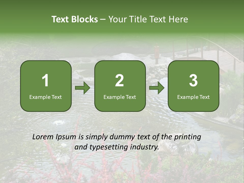 Gardening Pond Nature PowerPoint Template