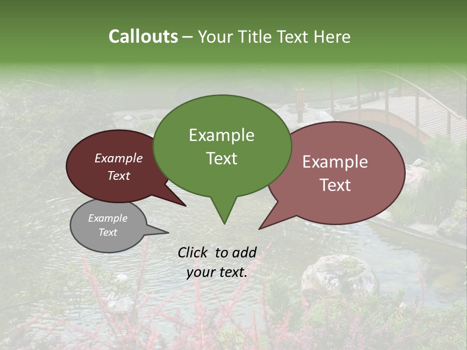 Gardening Pond Nature PowerPoint Template