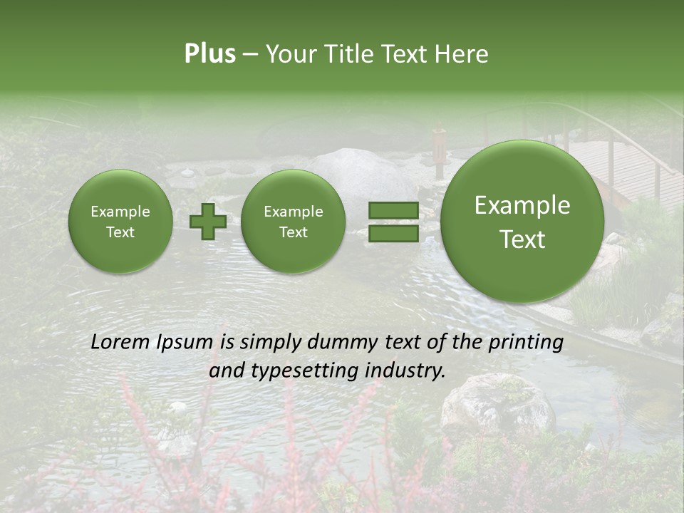Gardening Pond Nature PowerPoint Template