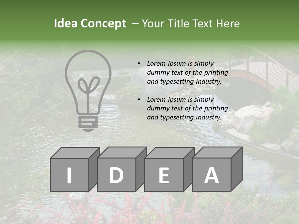 Gardening Pond Nature PowerPoint Template