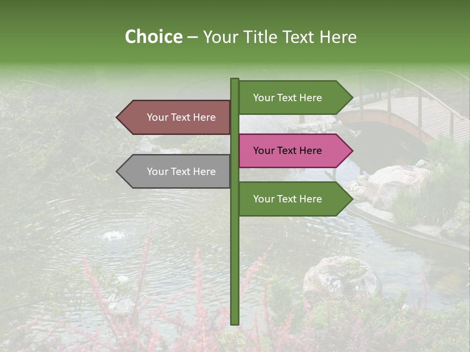 Gardening Pond Nature PowerPoint Template