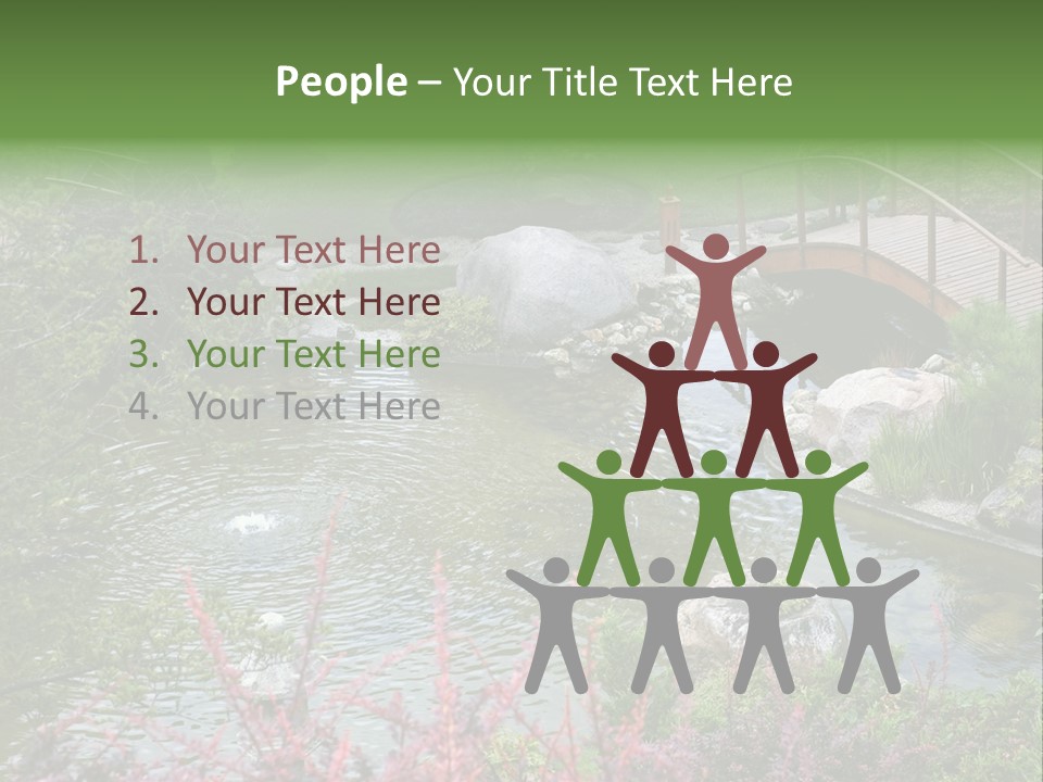 Gardening Pond Nature PowerPoint Template