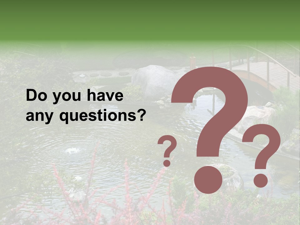 Gardening Pond Nature PowerPoint Template