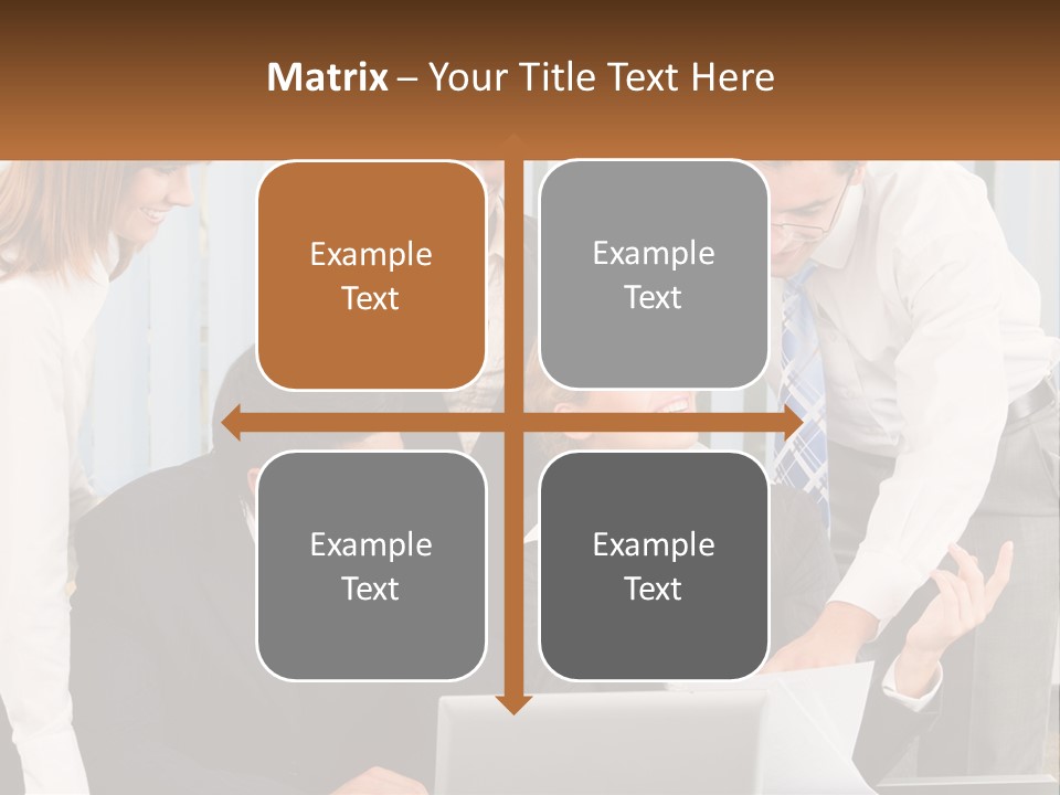 Woman Businessteam Office PowerPoint Template