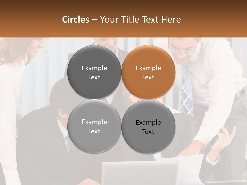 Woman Businessteam Office PowerPoint Template