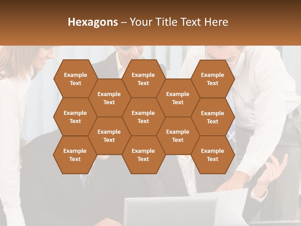 Woman Businessteam Office PowerPoint Template