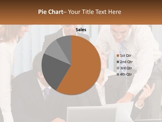 Woman Businessteam Office PowerPoint Template