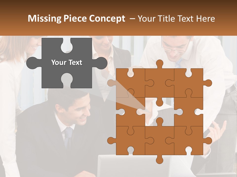 Woman Businessteam Office PowerPoint Template