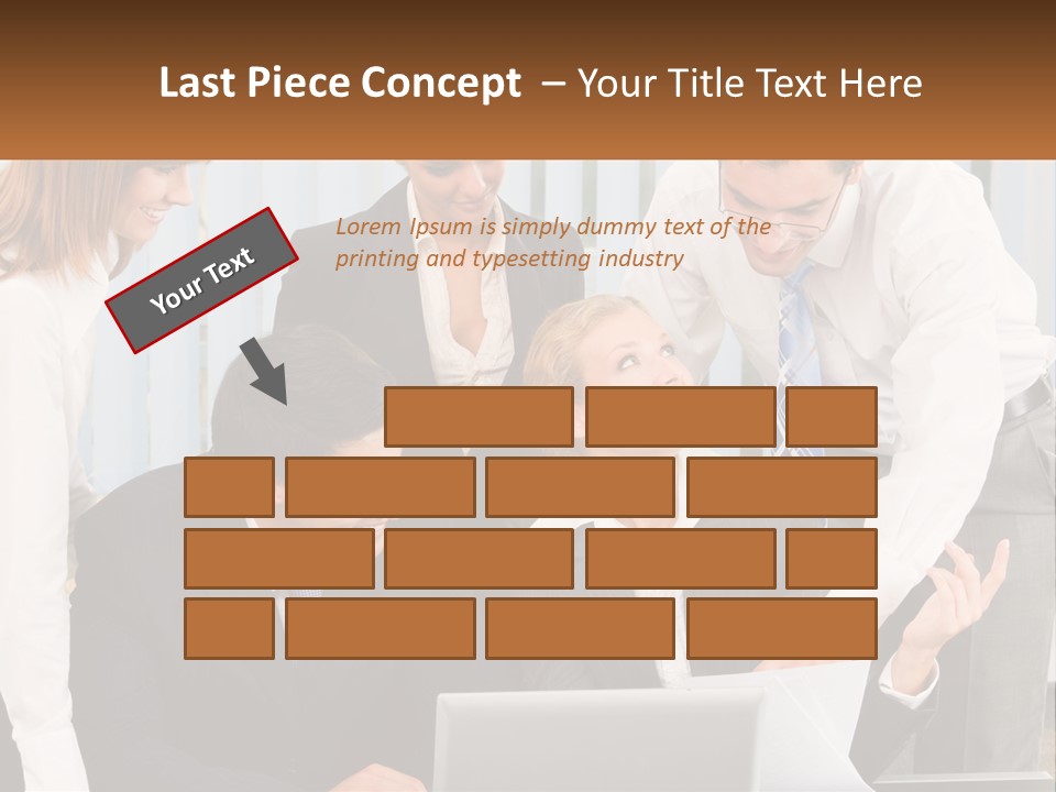 Woman Businessteam Office PowerPoint Template