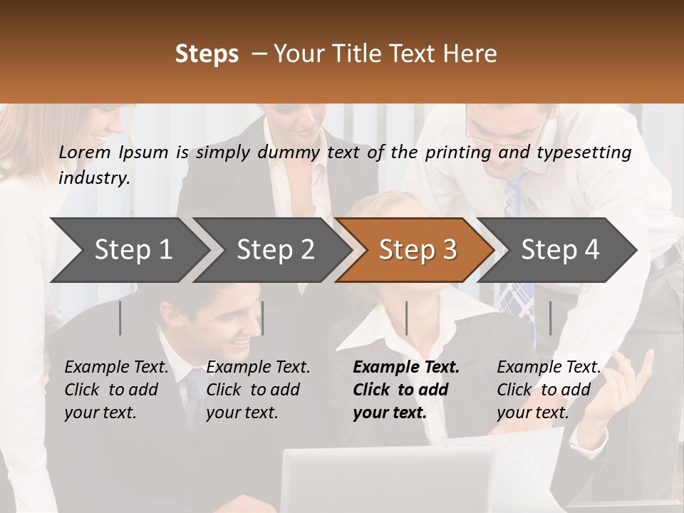 Woman Businessteam Office PowerPoint Template