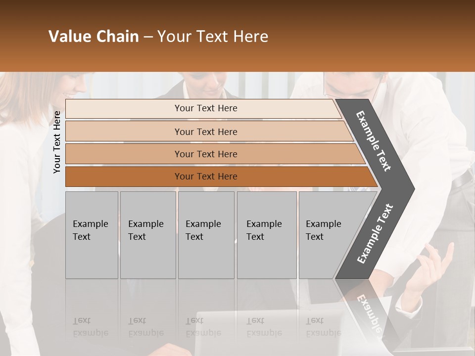 Woman Businessteam Office PowerPoint Template
