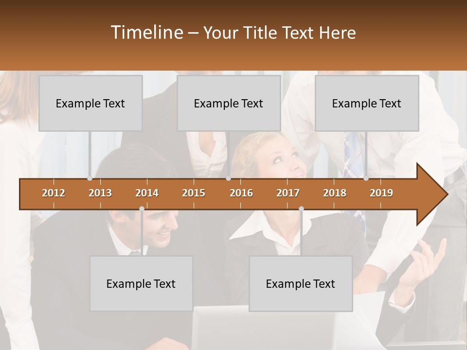 Woman Businessteam Office PowerPoint Template
