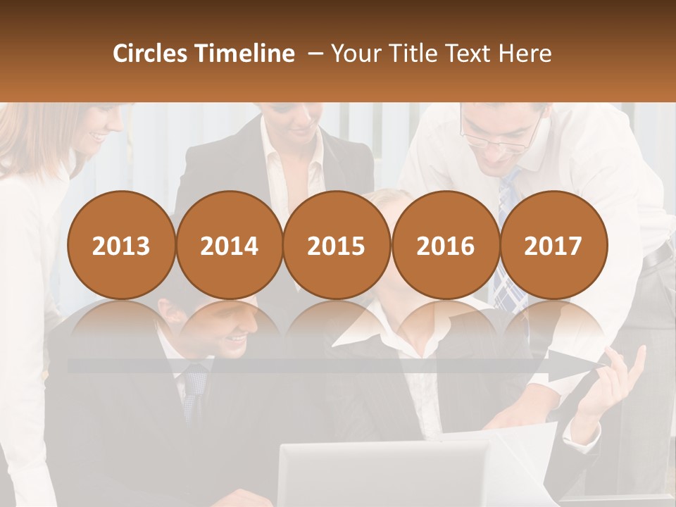 Woman Businessteam Office PowerPoint Template