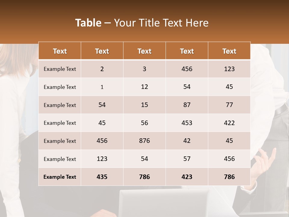 Woman Businessteam Office PowerPoint Template