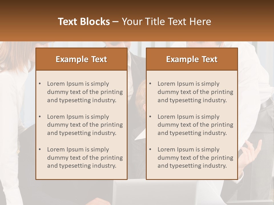 Woman Businessteam Office PowerPoint Template