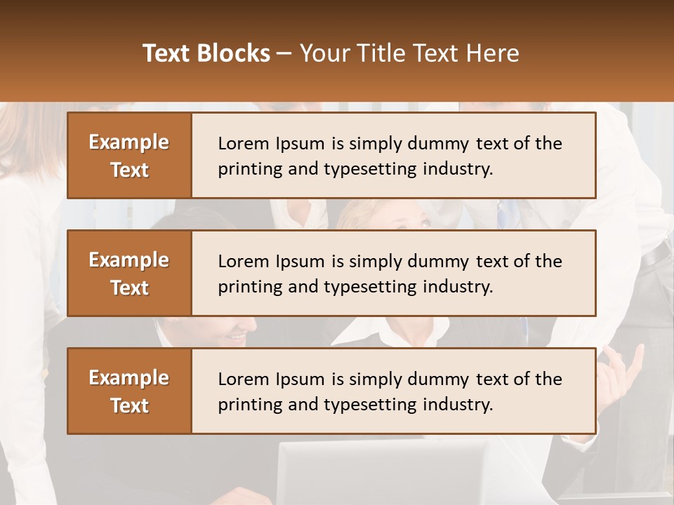 Woman Businessteam Office PowerPoint Template