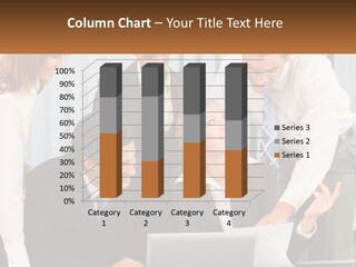 Woman Businessteam Office PowerPoint Template