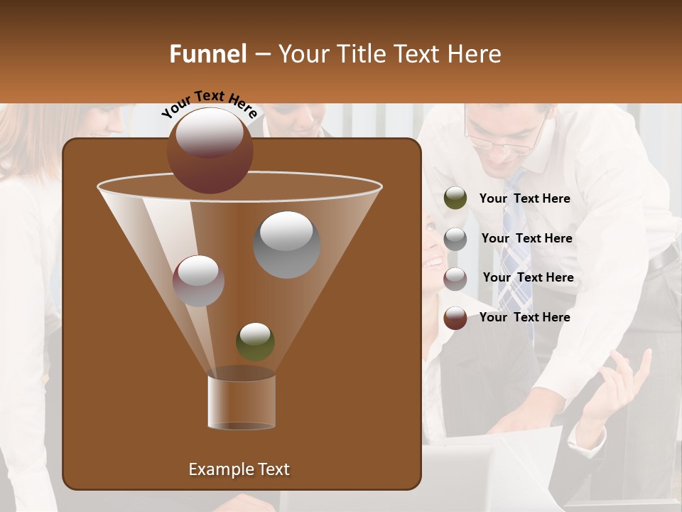 Woman Businessteam Office PowerPoint Template
