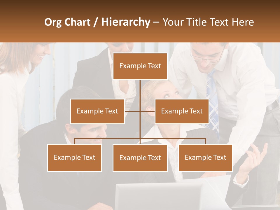 Woman Businessteam Office PowerPoint Template