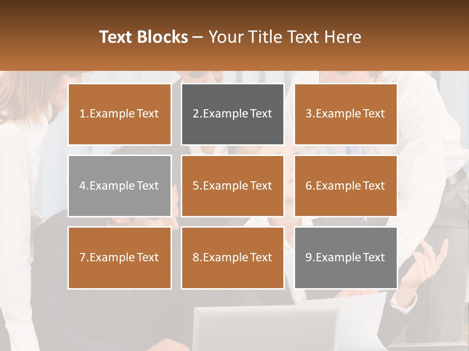 Woman Businessteam Office PowerPoint Template