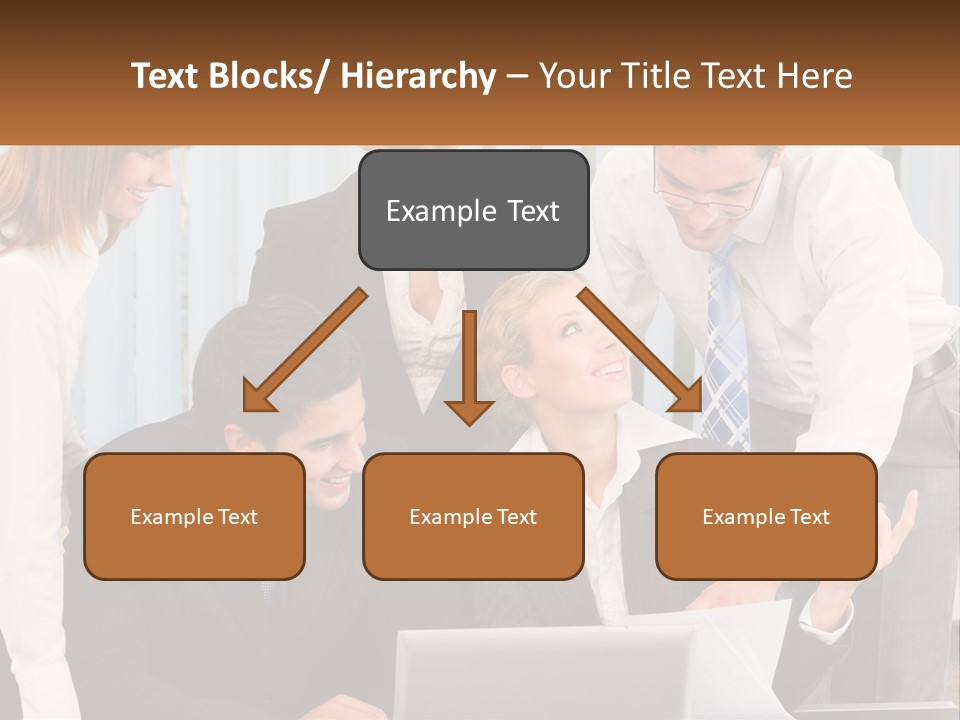 Woman Businessteam Office PowerPoint Template