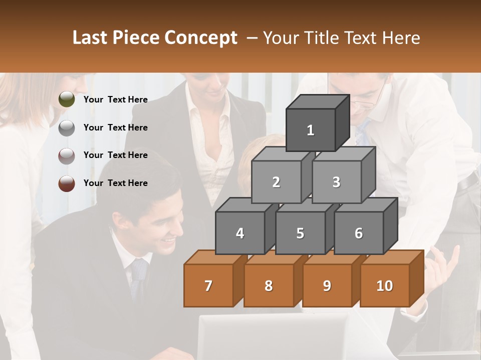 Woman Businessteam Office PowerPoint Template