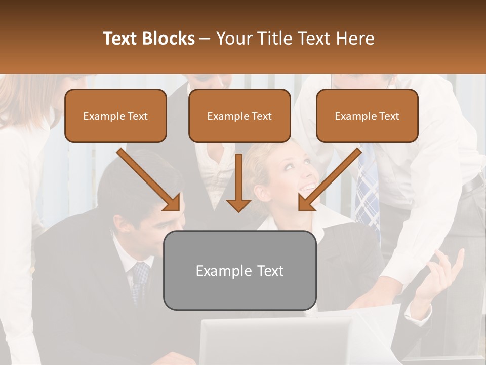 Woman Businessteam Office PowerPoint Template