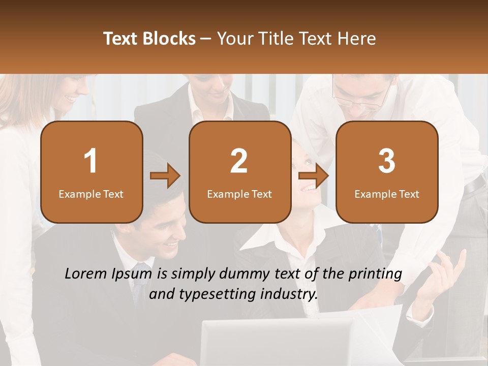 Woman Businessteam Office PowerPoint Template