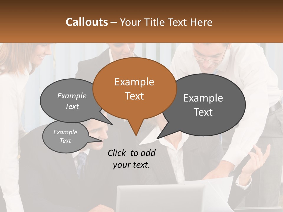 Woman Businessteam Office PowerPoint Template