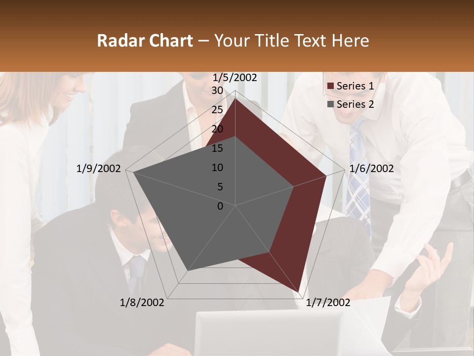 Woman Businessteam Office PowerPoint Template