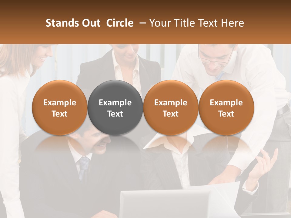 Woman Businessteam Office PowerPoint Template