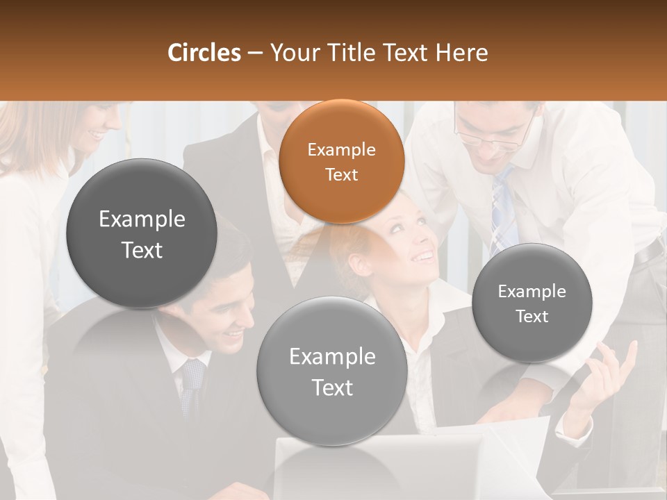 Woman Businessteam Office PowerPoint Template