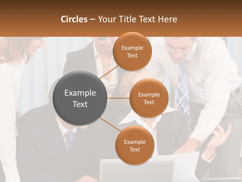 Woman Businessteam Office PowerPoint Template