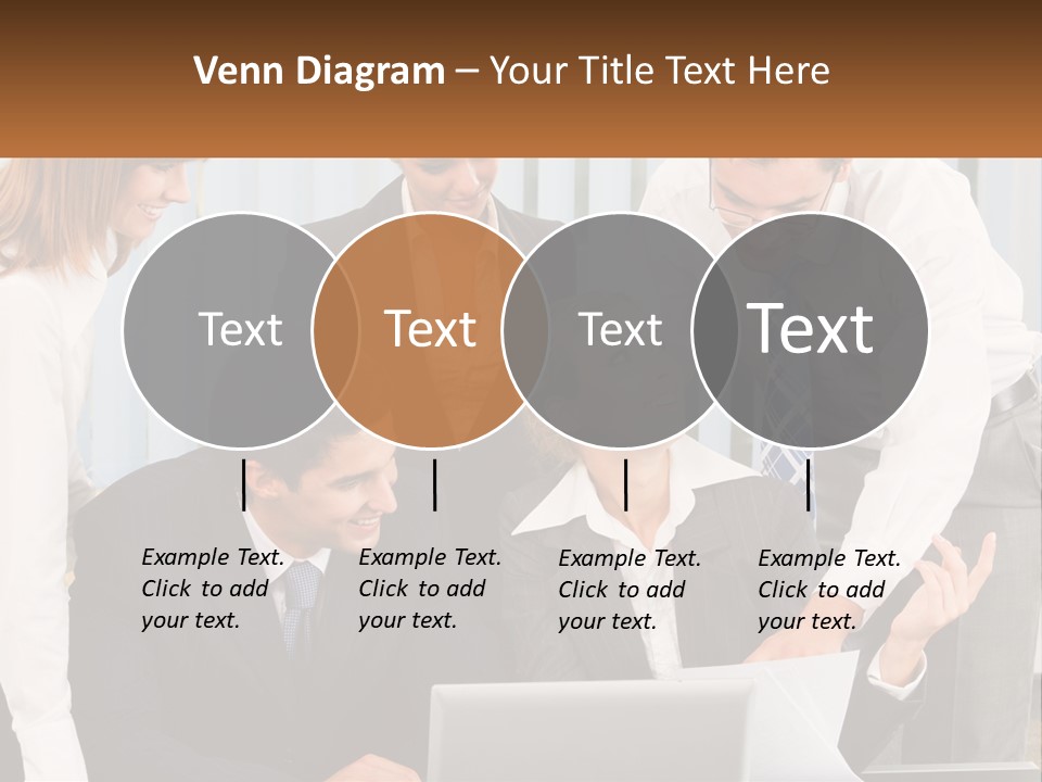 Woman Businessteam Office PowerPoint Template