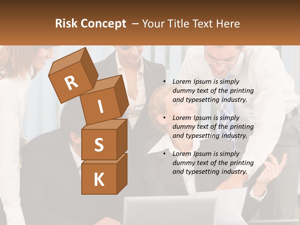 Woman Businessteam Office PowerPoint Template