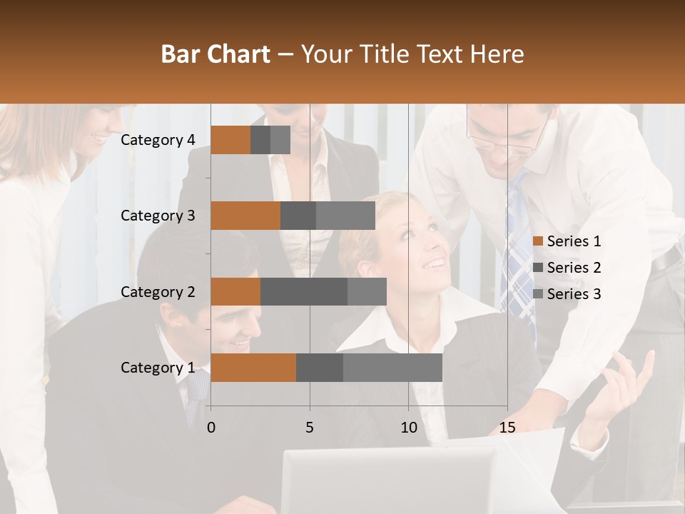 Woman Businessteam Office PowerPoint Template