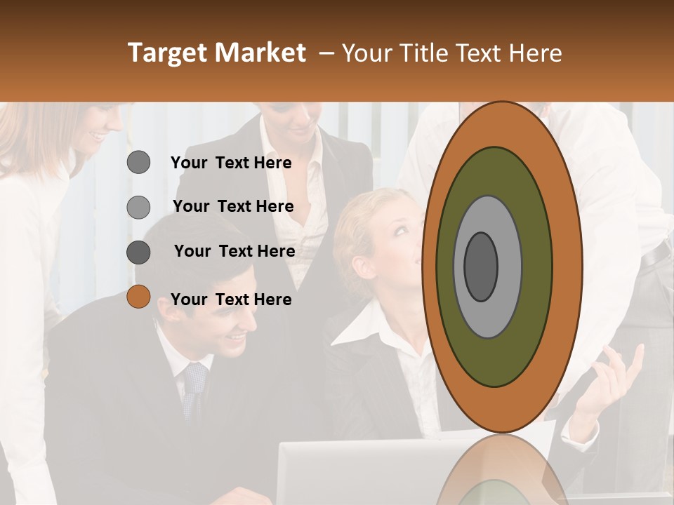 Woman Businessteam Office PowerPoint Template