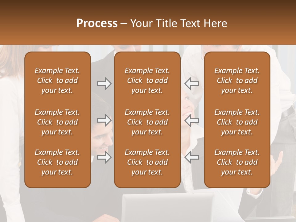 Woman Businessteam Office PowerPoint Template