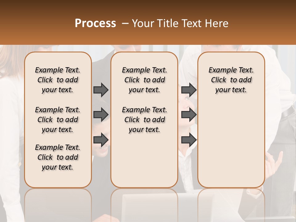 Woman Businessteam Office PowerPoint Template