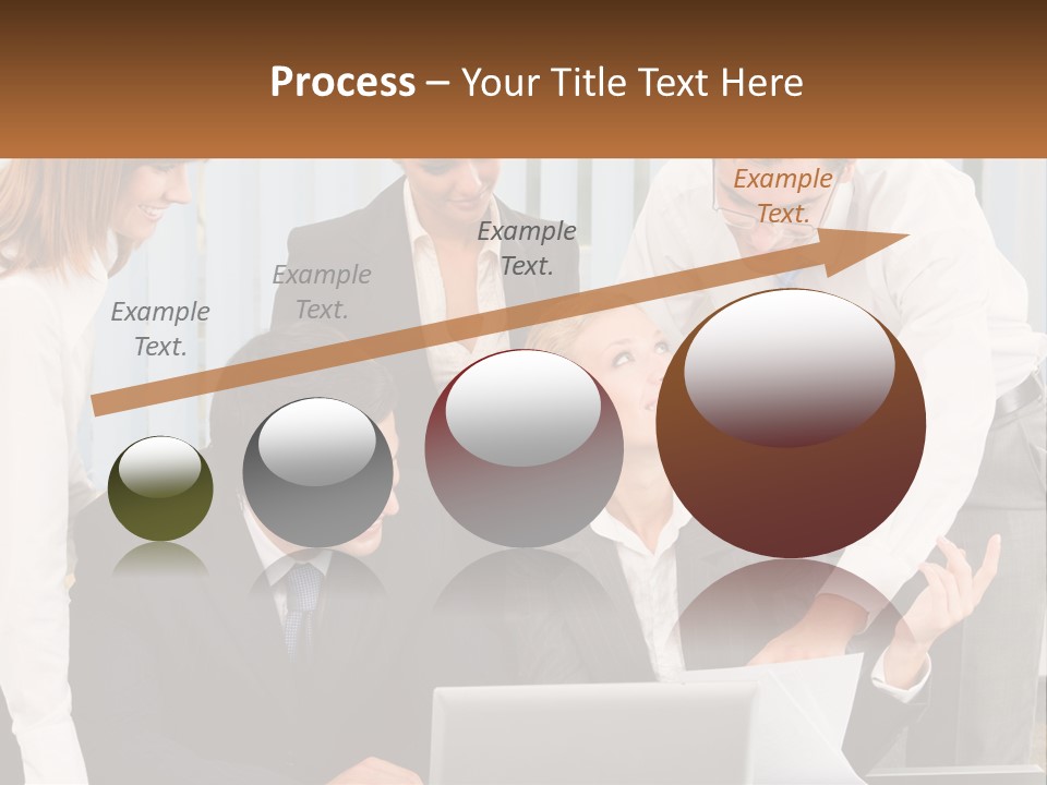 Woman Businessteam Office PowerPoint Template