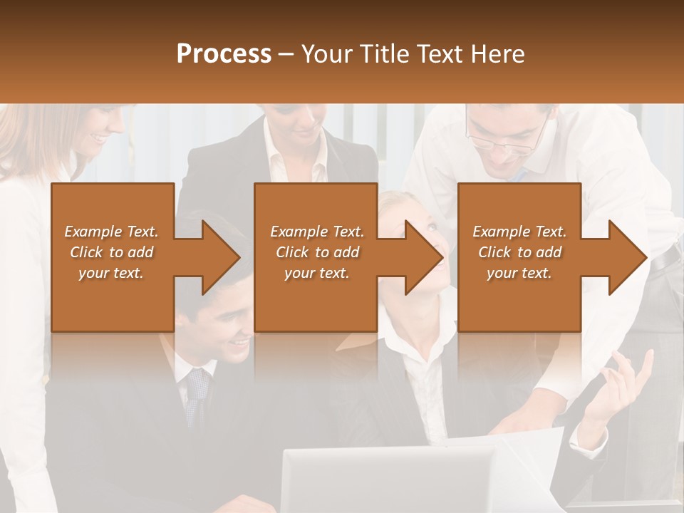 Woman Businessteam Office PowerPoint Template