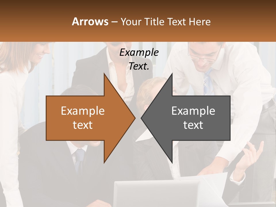 Woman Businessteam Office PowerPoint Template