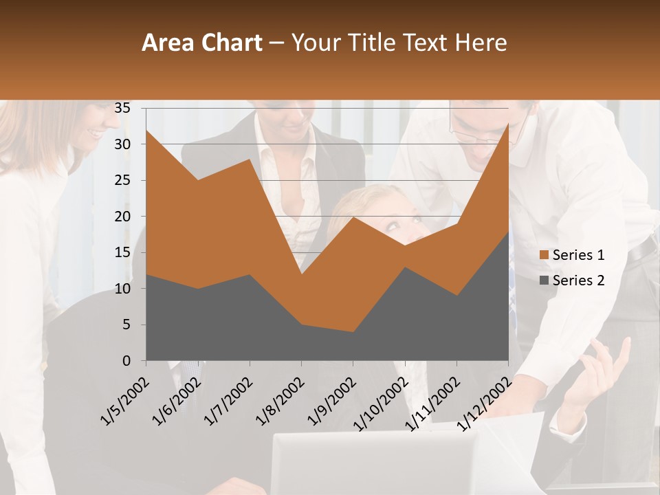 Woman Businessteam Office PowerPoint Template