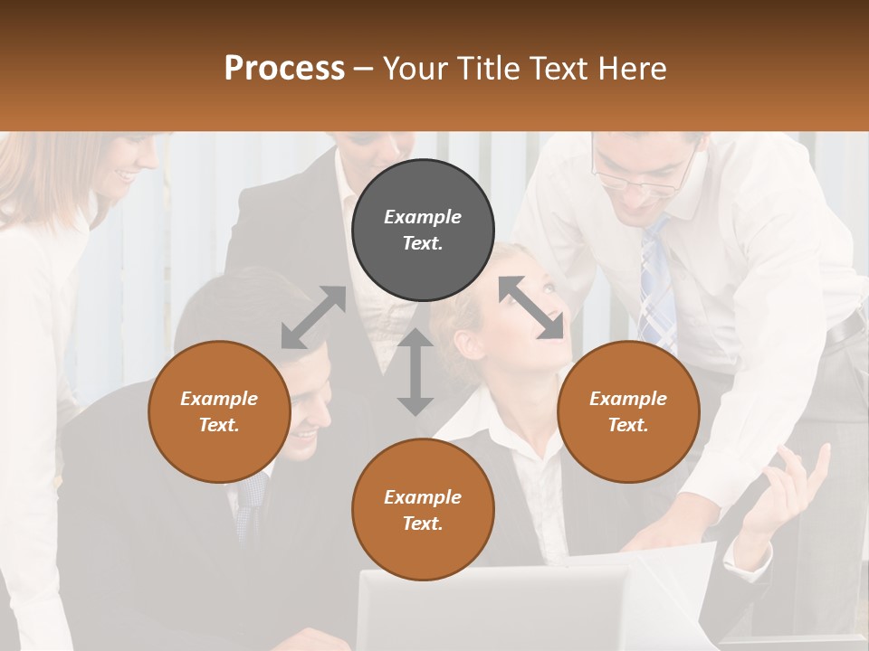 Woman Businessteam Office PowerPoint Template