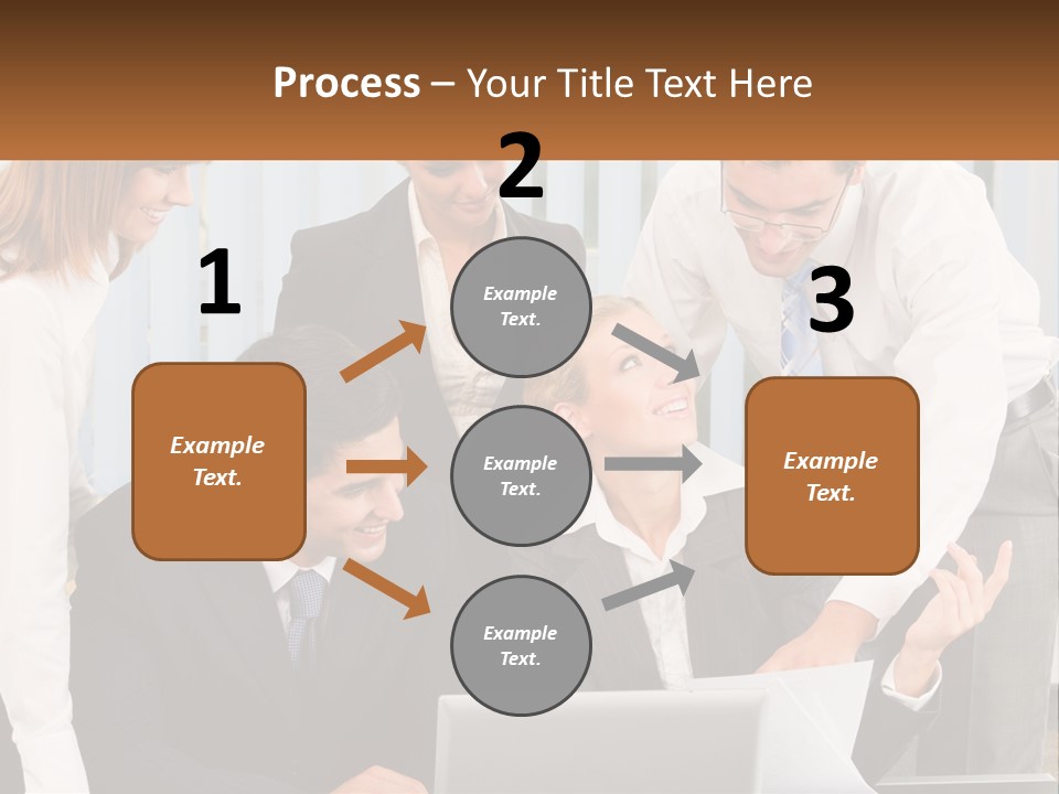 Woman Businessteam Office PowerPoint Template