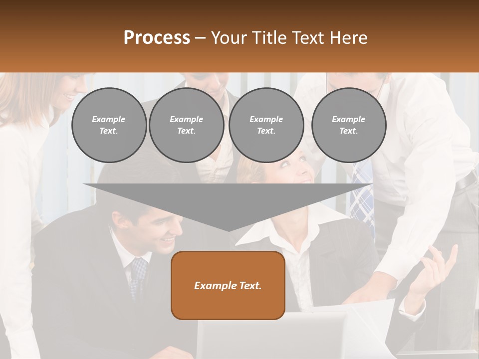 Woman Businessteam Office PowerPoint Template