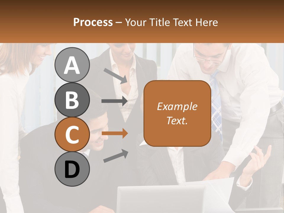 Woman Businessteam Office PowerPoint Template